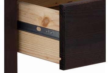 Evonne 60 cm Kvadratiskt Soffbord med Lådor i Furu - Mörkbrun - Möbler - Bord & matgrupper - Soffbord
