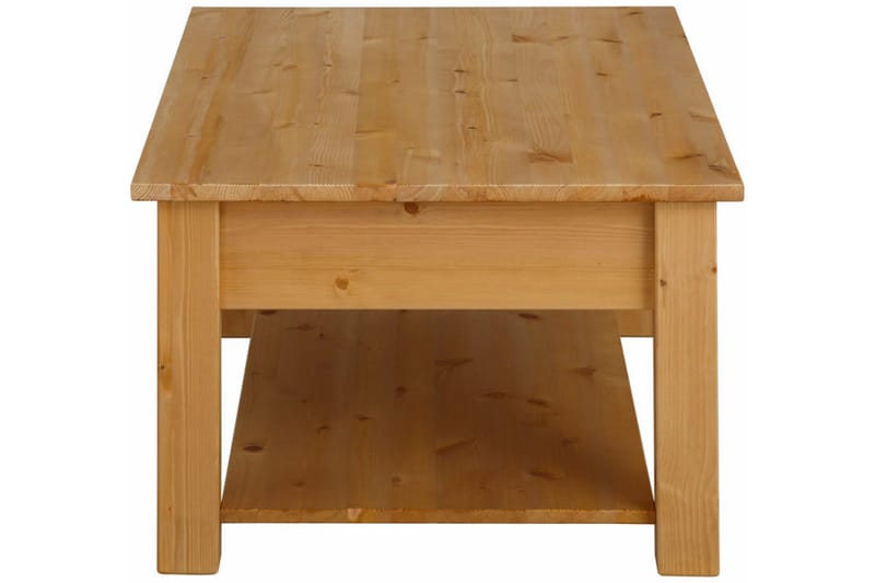 Evonne Soffbord 100 cm med Förvaring 2 Lådor + Hylla - Brun - Möbler - Bord & matgrupper - Soffbord