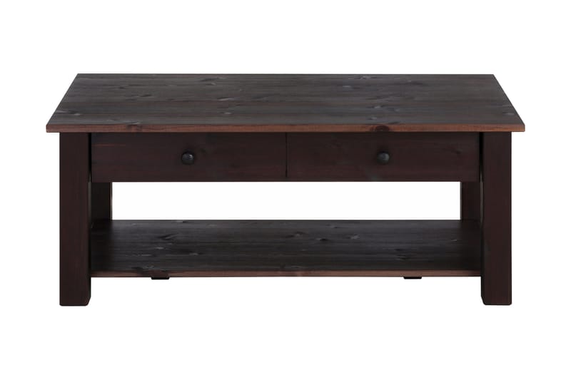 Evonne Soffbord 100 cm med Förvaring 2 Lådor + Hylla - Svart - Möbler - Bord & matgrupper - Soffbord
