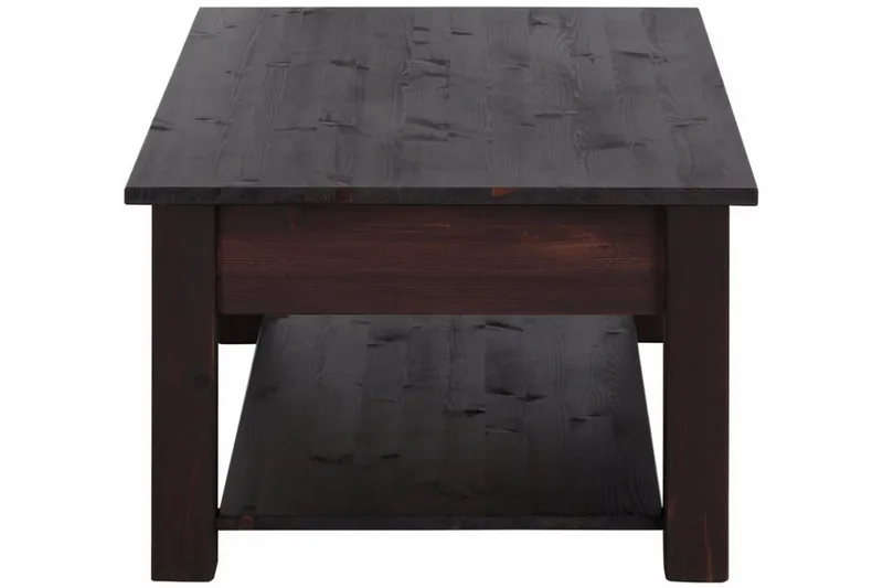 Evonne Soffbord 100 cm med Förvaring 2 Lådor + Hylla - Svart - Möbler - Bord & matgrupper - Soffbord