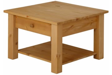Evonne Soffbord 60 cm med Förvaring Låda + Hylla - Brun - Möbler - Bord & matgrupper - Soffbord