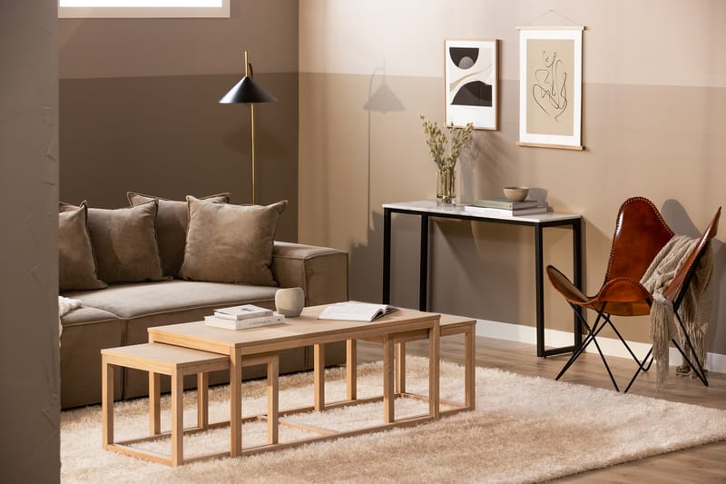 Fabian Soffbord 120 cm - Bok/Beige - Möbler - Bord & matgrupper - Soffbord