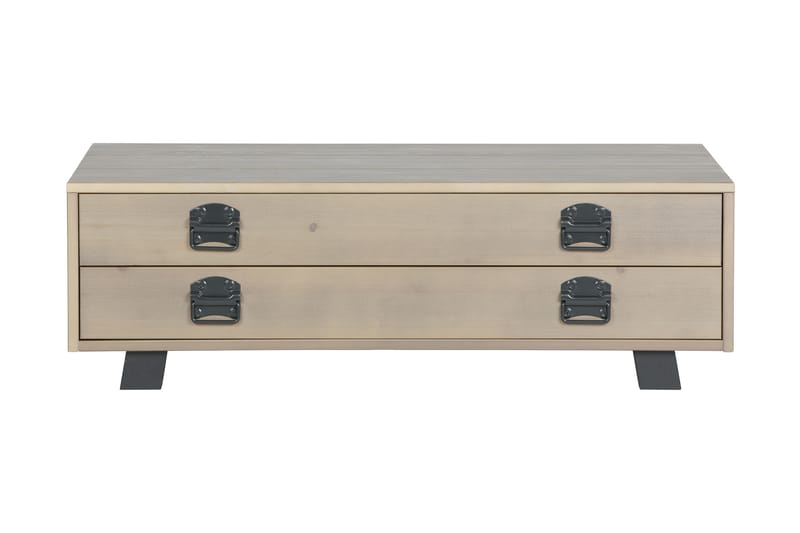 Factory Soffbord 110 cm med Förvaring Låda - Beige/Grå - Soffbord