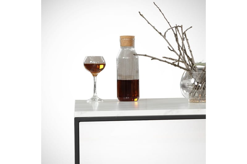 Falan Soffbord 75 cm Marmormönster - Vit/Svart - Möbler - Bord & matgrupper - Soffbord