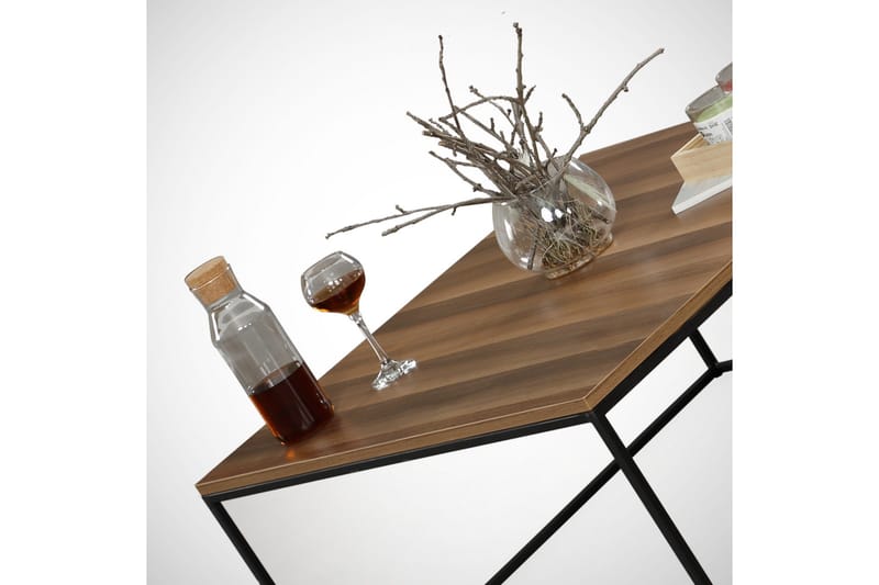 Falan Soffbord 75 cm - Valnötsbrun/Svart - Möbler - Bord & matgrupper - Soffbord