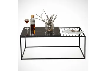 Falan Soffbord 95 cm Marmormönster Ribbor - Svart - Möbler - Bord & matgrupper - Soffbord