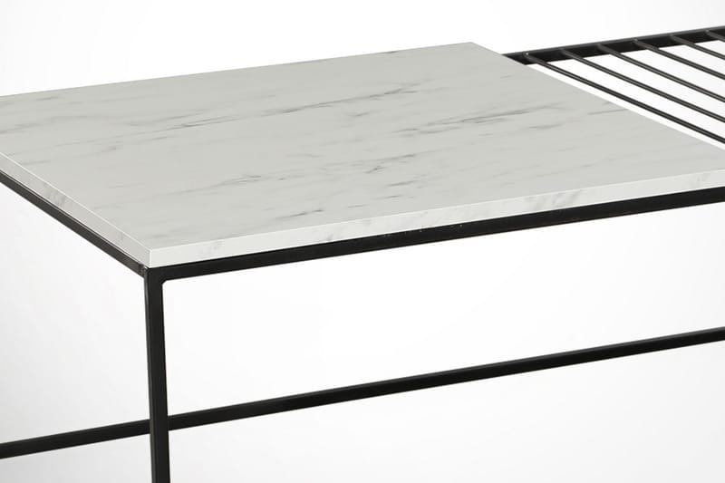 Falan Soffbord 95 cm Marmormönster Ribbor - Vit/Svart - Möbler - Bord & matgrupper - Soffbord