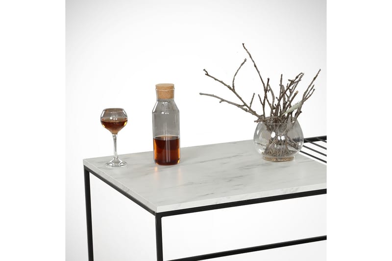 Falan Soffbord 95 cm Marmormönster Ribbor - Vit/Svart - Möbler - Bord & matgrupper - Soffbord