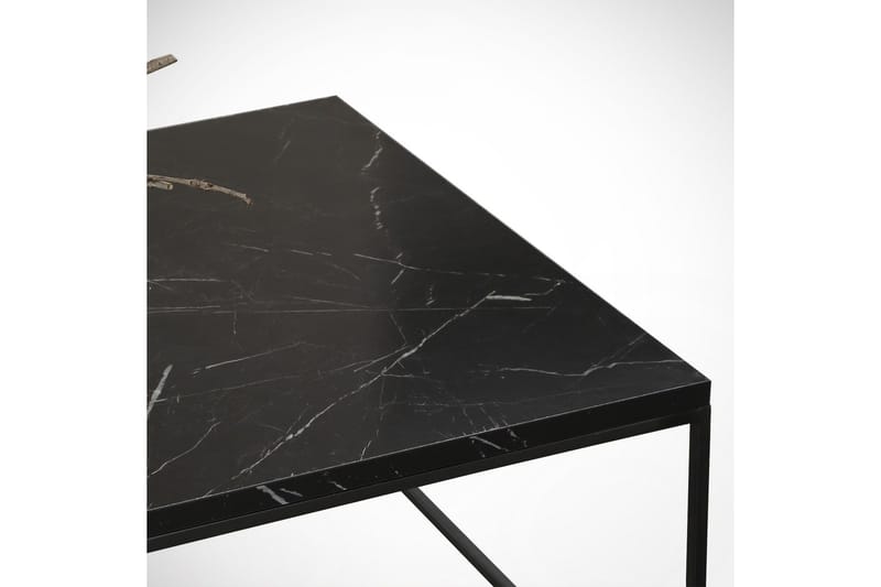 Falan Soffbord 95 cm Marmormönster - Svart - Möbler - Bord & matgrupper - Soffbord