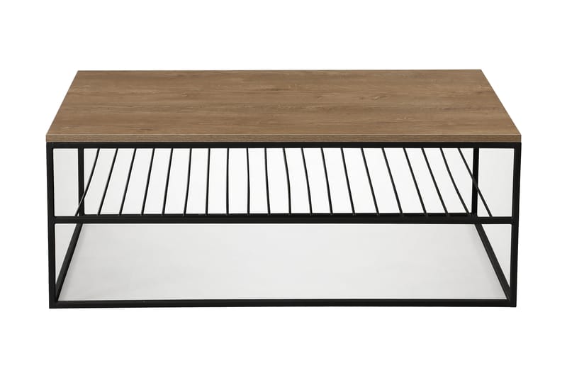 Falan Soffbord 95 cm med Hyllor Ribbor - Brun/Ek - Möbler - Bord & matgrupper - Soffbord