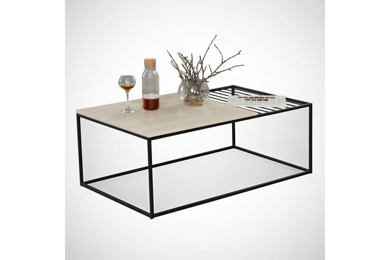 Falan Soffbord 95 cm Ribbor - Beige - Möbler - Bord & matgrupper - Soffbord