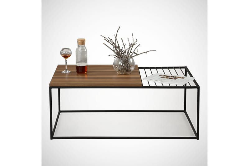 Falan Soffbord 95 cm Ribbor - Brun - Möbler - Bord & matgrupper - Soffbord