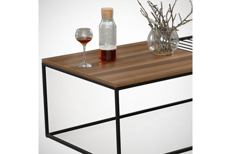 Falan Soffbord 95 cm Ribbor - Brun - Möbler - Bord & matgrupper - Soffbord