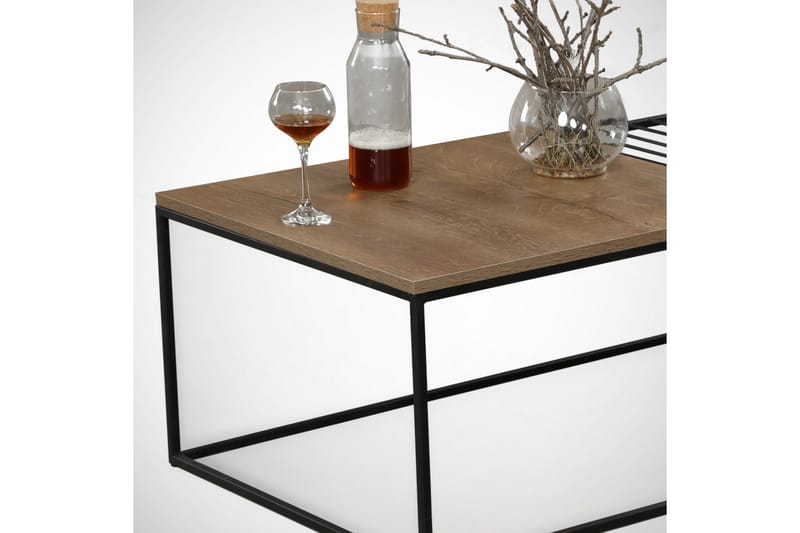 Falan Soffbord 95 cm Ribbor - Ek/Brun - Möbler - Bord & matgrupper - Soffbord