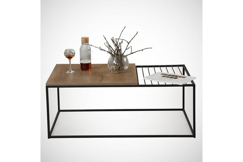 Falan Soffbord 95 cm Ribbor - Ek/Brun - Möbler - Bord & matgrupper - Soffbord