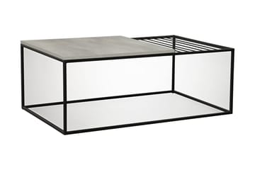 Falan Soffbord 95 cm Ribbor - Vit/Marmor - Möbler - Bord & matgrupper - Soffbord