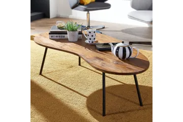Fanks Soffbord 122 cm Njurformat - Massivt Trä/Svart - Möbler - Bord & matgrupper - Soffbord