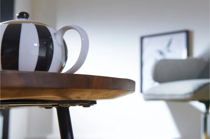 Fanks Soffbord 122 cm Njurformat - Massivt Trä/Svart - Möbler - Bord & matgrupper - Soffbord