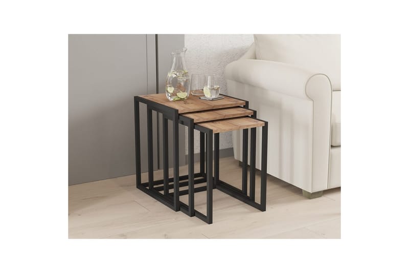 Fayen Satsbord 34 cm - Svart/Natur - Möbler - Bord & matgrupper - Soffbord - Kistbord