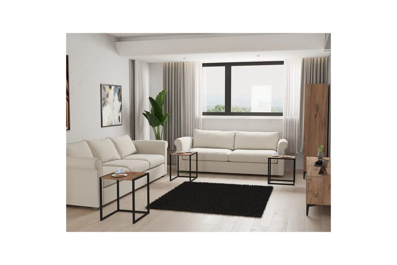 Fayen Satsbord 34 cm - Svart/Natur - Möbler - Bord & matgrupper - Soffbord - Kistbord