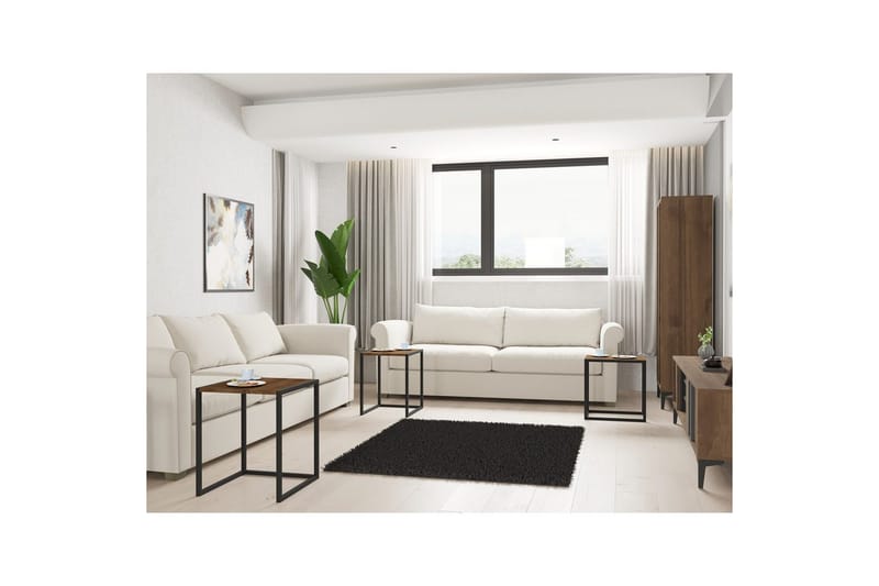 Fayen Satsbord 34 cm - Svart/Valnöt - Möbler - Bord & matgrupper - Soffbord - Kistbord