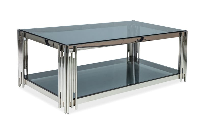 Fossilana Soffbord 120 cm - Glas/Silver - Soffbord