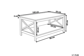 Fostia Soffbord 100 cm med Förvaring Hylla - Vit - Möbler - Bord & matgrupper - Soffbord
