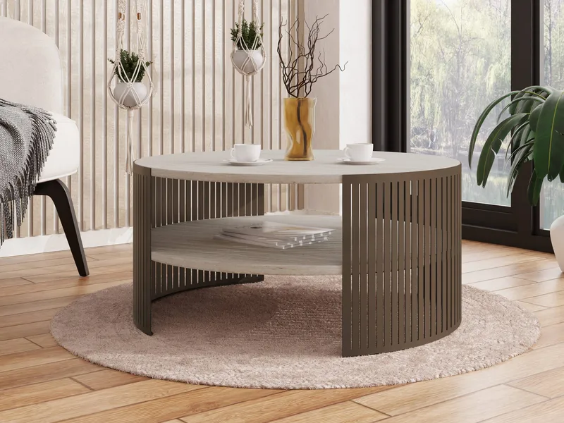 Friend Soffbord 75 cm Rund - Brun|beige - Möbler - Bord & matgrupper - Soffbord