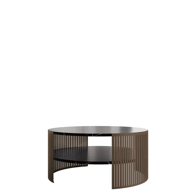 Friend Soffbord 75 cm Rund, Brun|svart