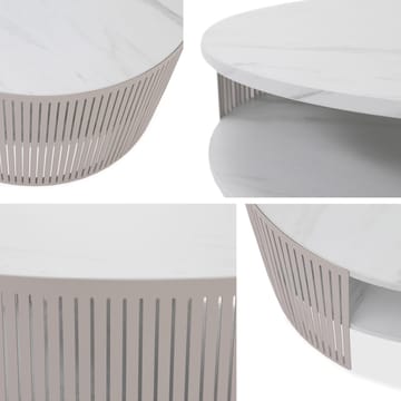 Friend Soffbord 75 cm Rund - Svart|beige - Möbler - Bord & matgrupper - Soffbord
