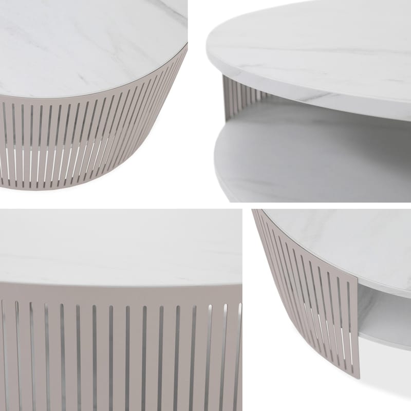 Friend Soffbord 75 cm Rund - Svart|beige - Möbler - Bord & matgrupper - Soffbord