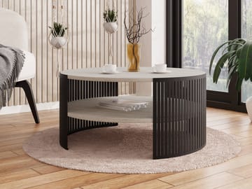 Friend Soffbord 75 cm Rund - Svart|beige - Möbler - Bord & matgrupper - Soffbord