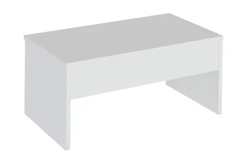 Furny Home Soffbord 90 cm Höj- och Sänkbar med Förvaring - Vit - Möbler - Bord & matgrupper - Soffbord
