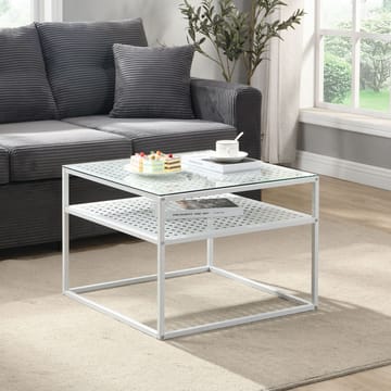Galaro Soffbord 60 cm - Transparent och matt vit - Möbler - Bord & matgrupper - Soffbord - Soffbord med förvaring