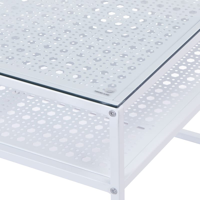 Galaro Soffbord 60 cm - Transparent och matt vit - Möbler - Bord & matgrupper - Soffbord - Soffbord med förvaring