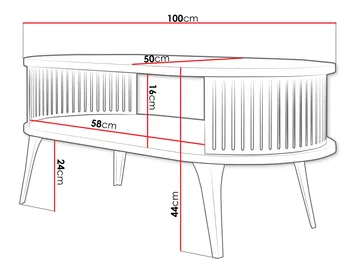 Galia Soffbord 100 cm Oval - Beige|brun - Möbler - Bord & matgrupper - Soffbord