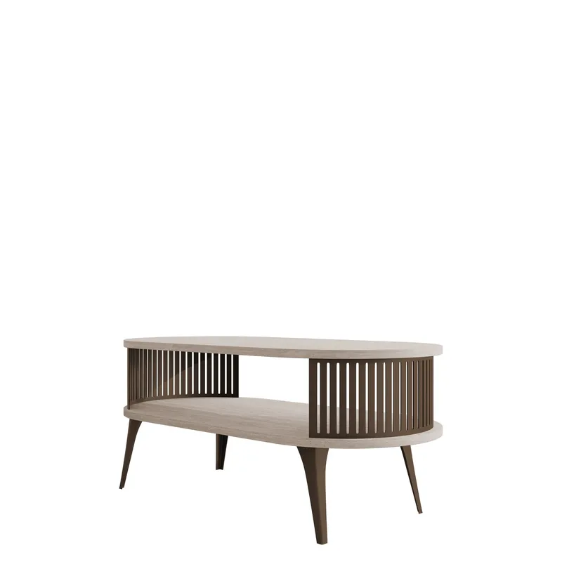 Galia Soffbord 100 cm Oval, Beige|brun