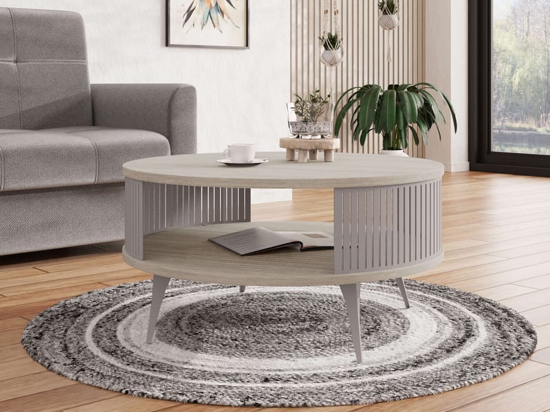 Galia Soffbord 75 cm Rund - Beige|grå - Möbler - Bord & matgrupper - Soffbord