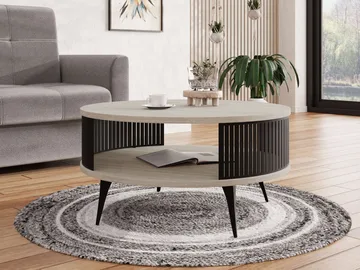 Galia Soffbord 75 cm Rund - Beige|svart - Möbler - Bord & matgrupper - Soffbord