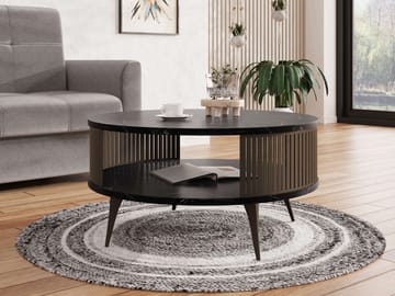 Galia Soffbord 75 cm Rund - Svart|brun - Möbler - Bord & matgrupper - Soffbord