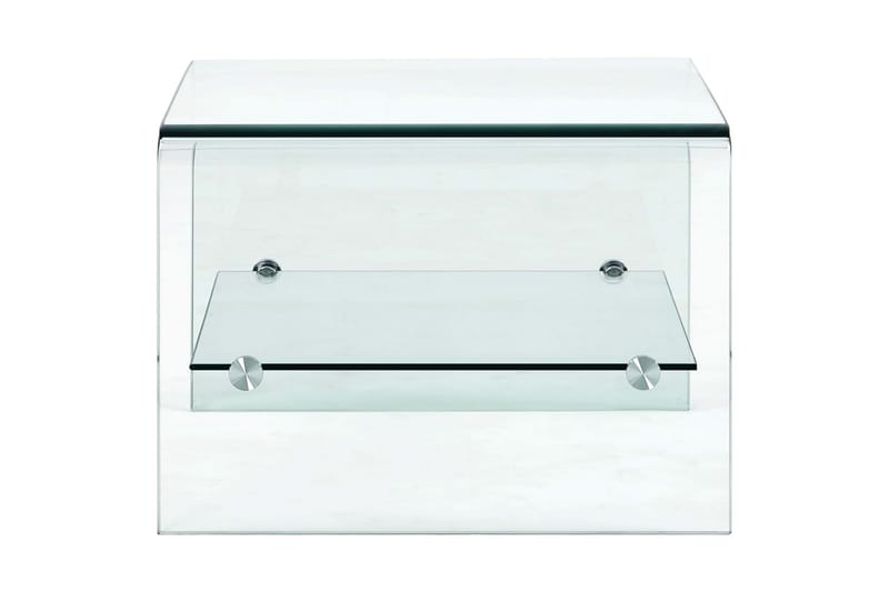 Soffbord genomskinlig 50x45x33 cm härdat glas - Transparent - Soffbord