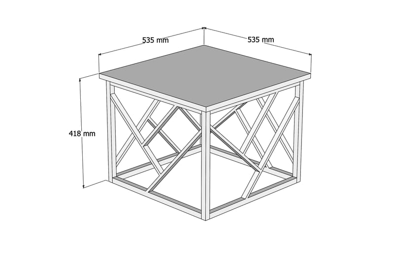 Gersby Soffbord 54 cm - Brun/Svart - Soffbord