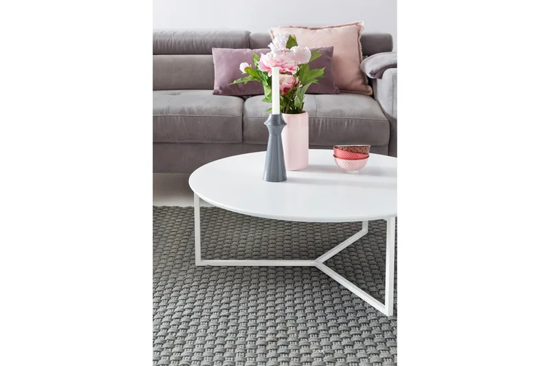 Giamanco Soffbord 80 cm Runt - Vit - Möbler - Bord & matgrupper - Soffbord