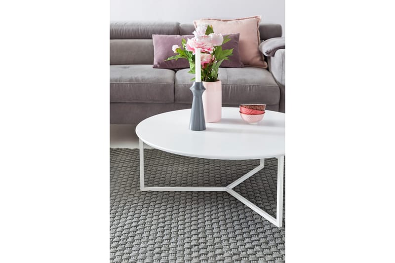 Giamanco Soffbord 80 cm Runt - Vit - Möbler - Bord & matgrupper - Soffbord