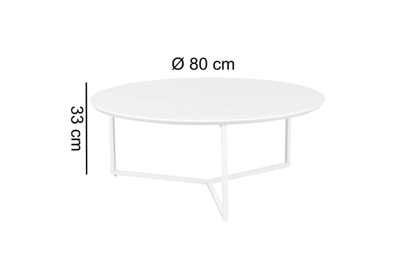 Giamanco Soffbord 80 cm Runt - Vit - Möbler - Bord & matgrupper - Soffbord