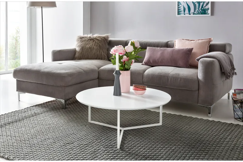 Giamanco Soffbord 80 cm Runt - Vit - Möbler - Bord & matgrupper - Soffbord