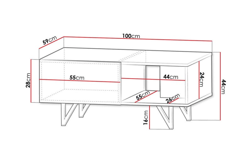Glenndale Soffbord 59 cm - Vit - Möbler - Bord & matgrupper - Soffbord