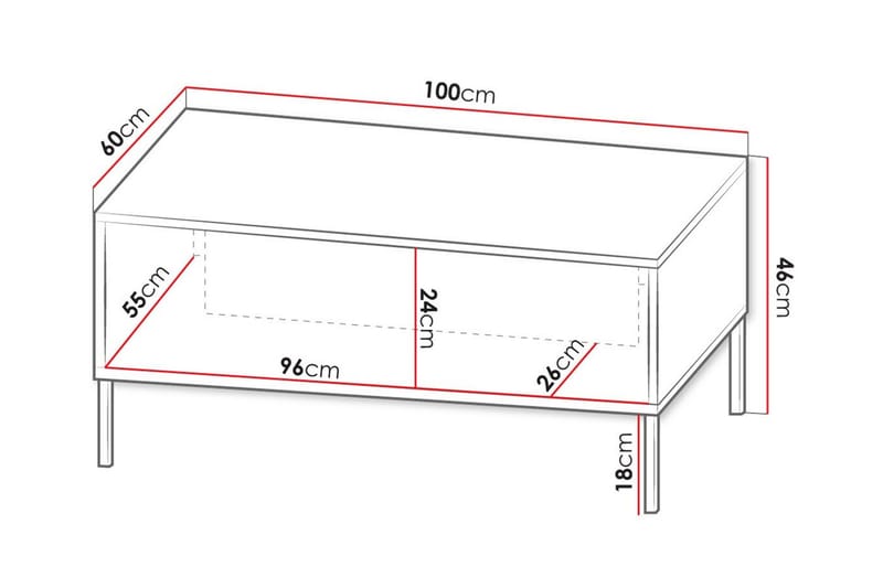 Glenndale Soffbord 60 cm - Cashmere - Möbler - Bord & matgrupper - Soffbord