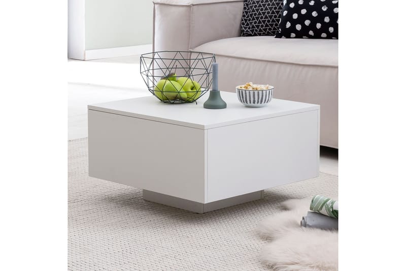 Golnick Soffbord 60 cm med Förvaring - Vit - Möbler - Bord & matgrupper - Soffbord