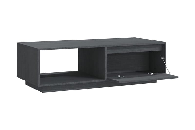 Soffbord grå 110x50x33,5 cm massiv furu - Grå - Soffbord